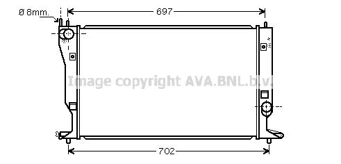 AVA QUALITY COOLING Радиатор, охлаждение двигателя TO2398